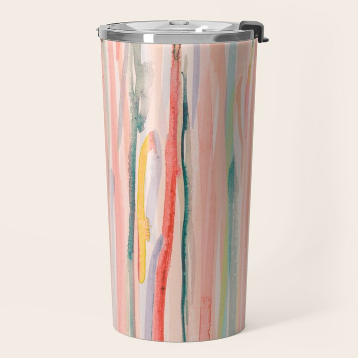 Loose Watercolor Lines 1 Travel Mug Gallery Image 2