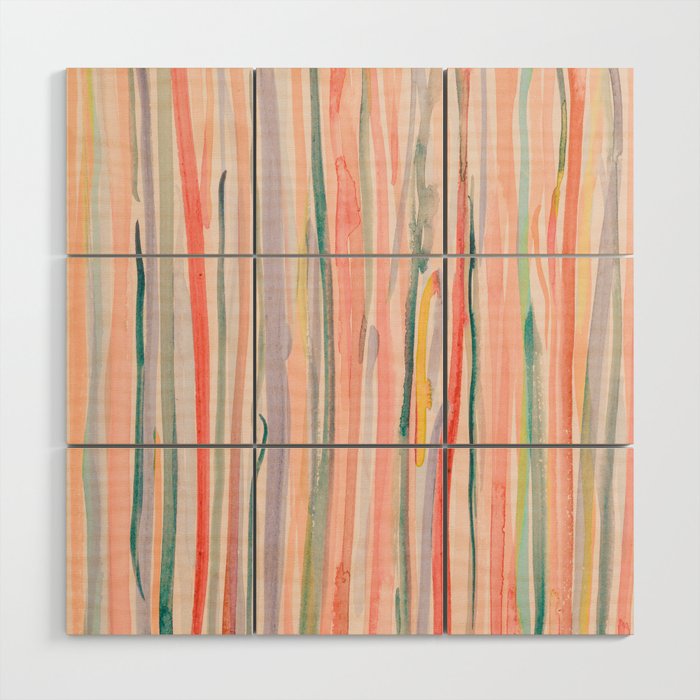 Loose Watercolor Lines 1 Wood Wall Art Gallery Image 1