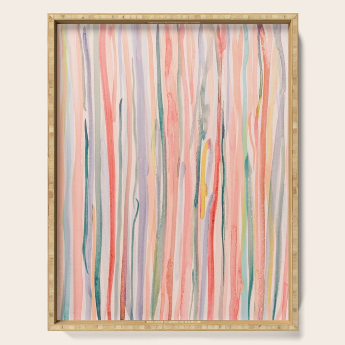 Loose Watercolor Lines 1 Serving Tray Gallery Image 1
