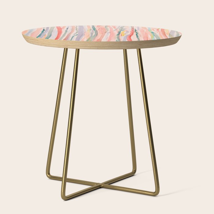 Loose Watercolor Lines 1 Side Table Gallery Image 1