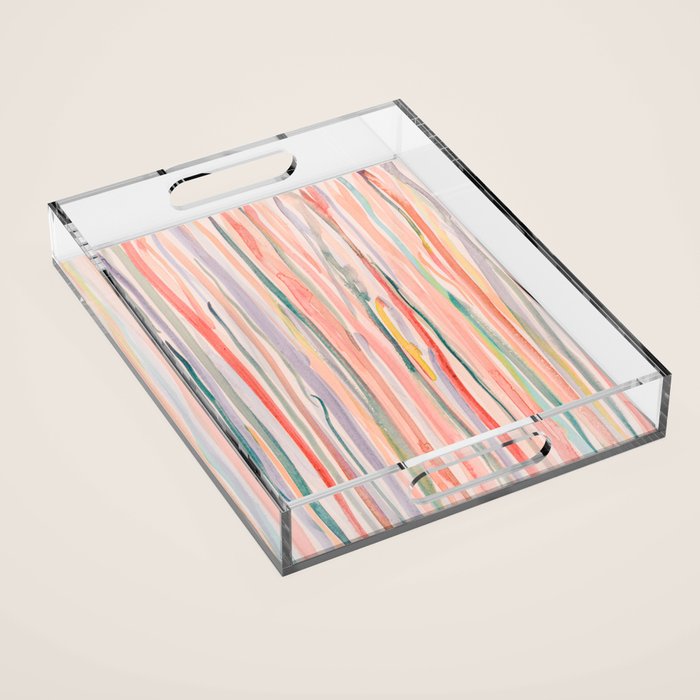 Loose Watercolor Lines 1 Acrylic Tray Gallery Image 1