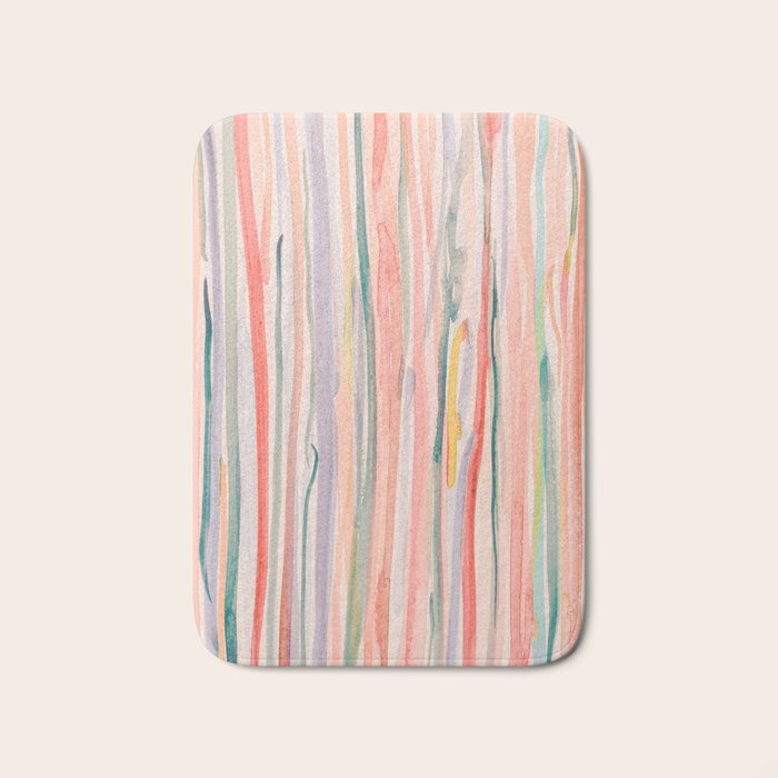 Loose Watercolor Lines 1 Bath Mat Gallery Image 1