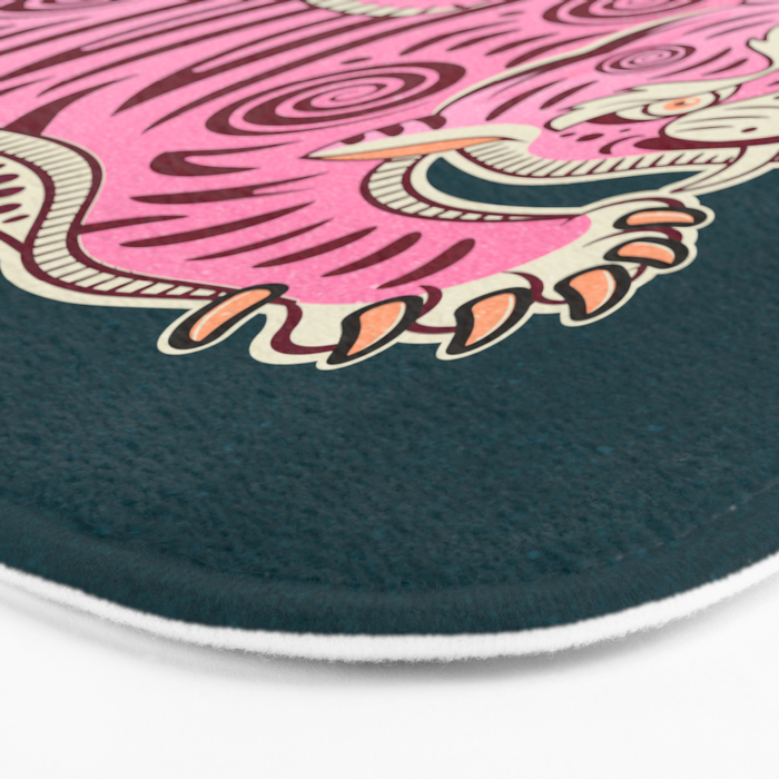 King Of The Jungle 02: Pink Tiger Edition Bath Mat Gallery Image 3