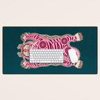 King Of The Jungle 02: Pink Tiger Edition Desk Mat Gallery Image 1