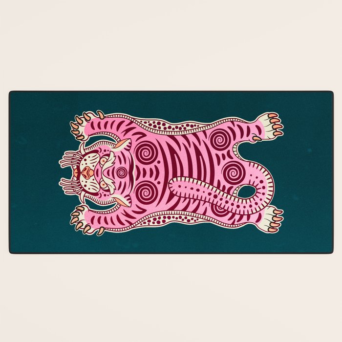 King Of The Jungle 02: Pink Tiger Edition Desk Mat Gallery Image 3