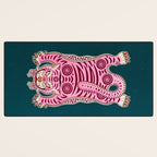 King Of The Jungle 02: Pink Tiger Edition Desk Mat Gallery Image 3