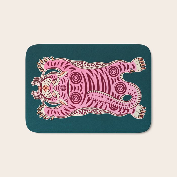 King Of The Jungle 02: Pink Tiger Edition Bath Mat Gallery Image 1