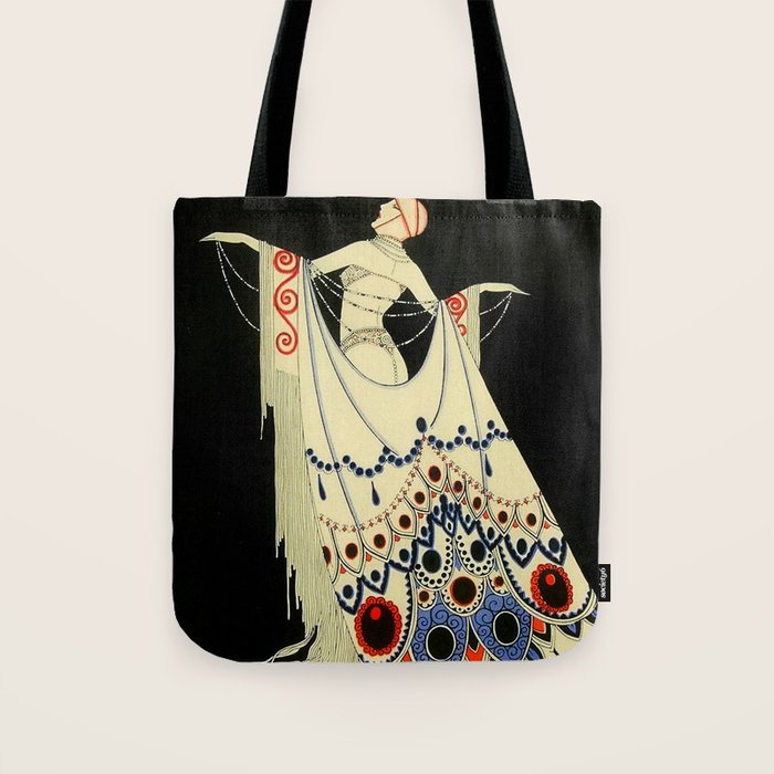 âThe Jewelled Gownâ Art Deco by J Carlos Tote Bag Gallery Image 1