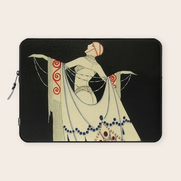 âThe Jewelled Gownâ Art Deco by J Carlos Laptop Sleeve Gallery Image 1