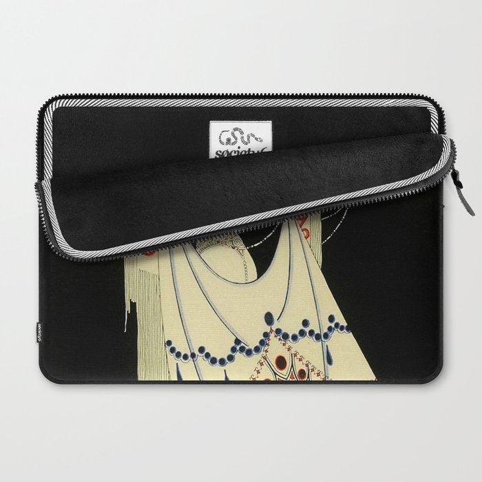 âThe Jewelled Gownâ Art Deco by J Carlos Laptop Sleeve Gallery Image 2