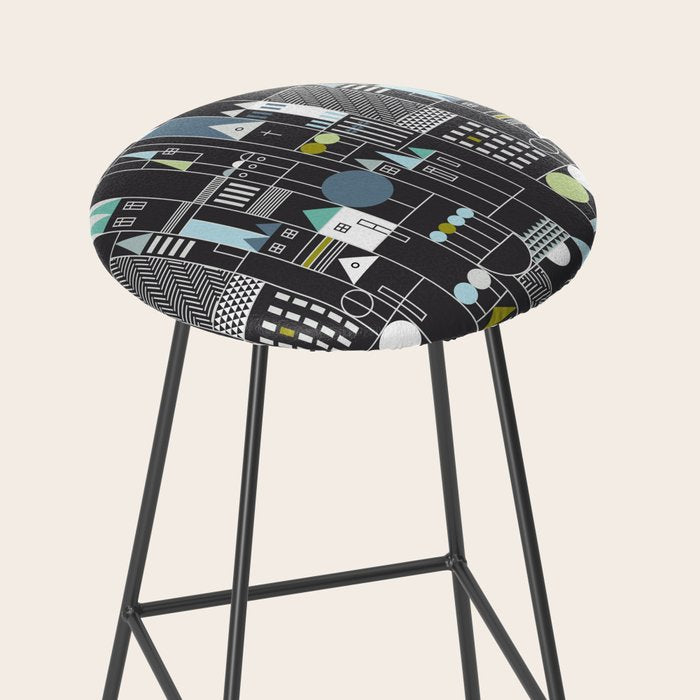 City life blocks moonless night Stool Gallery Image 2