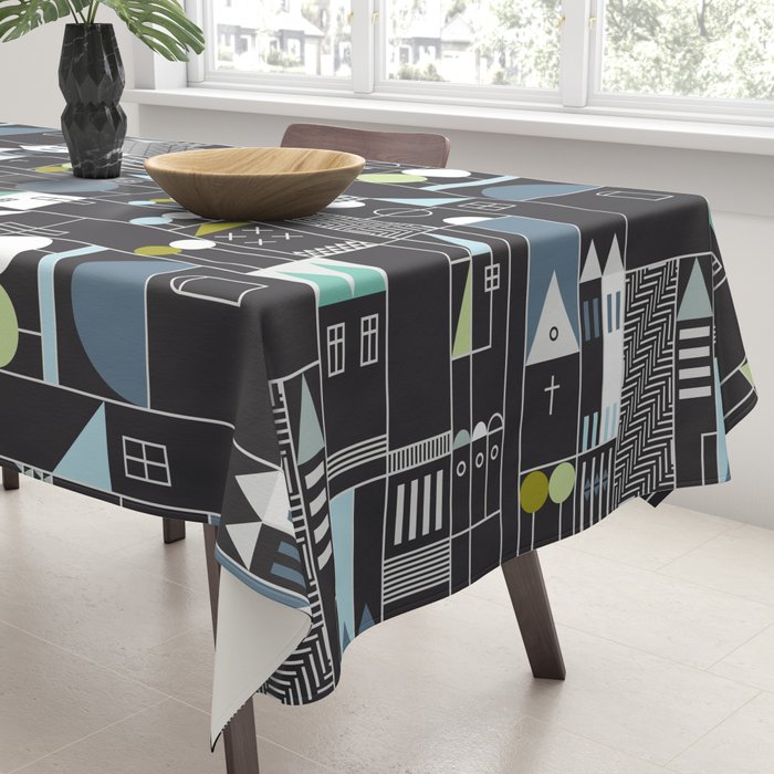 City life blocks moonless night Tablecloth Gallery Image 3
