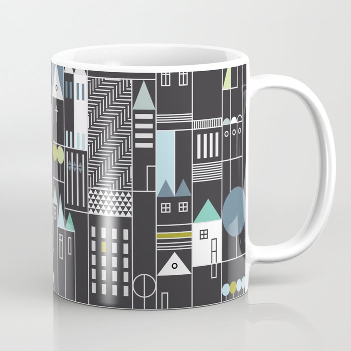 City life blocks moonless night Coffee Mug Gallery Image 1