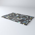 City life blocks moonless night Rug Gallery Image 3