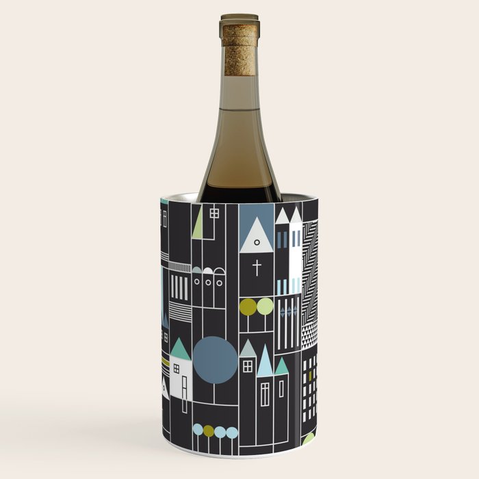 City life blocks moonless night Wine Chiller Gallery Image 1