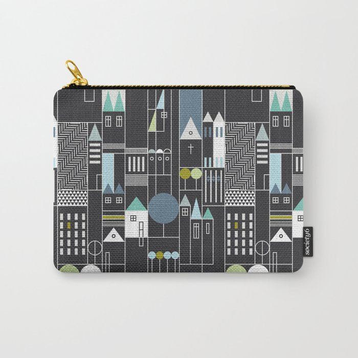 City life blocks moonless night Carry All Pouch Gallery Image 1