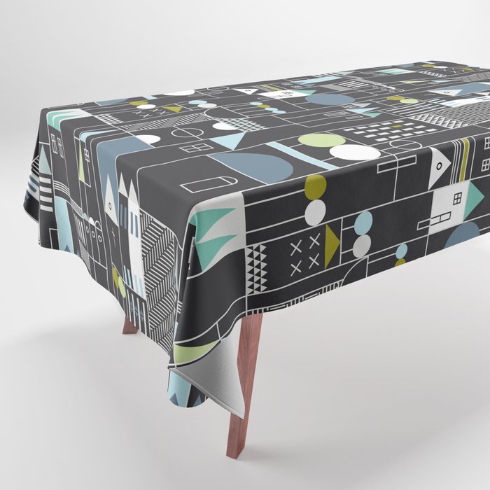 City life blocks moonless night Tablecloth Gallery Image 1