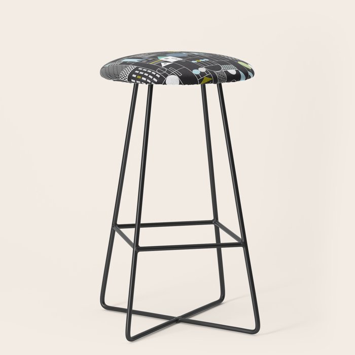 City life blocks moonless night Stool Gallery Image 1