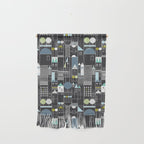 City life blocks moonless night Wall Hanging Gallery Image 1
