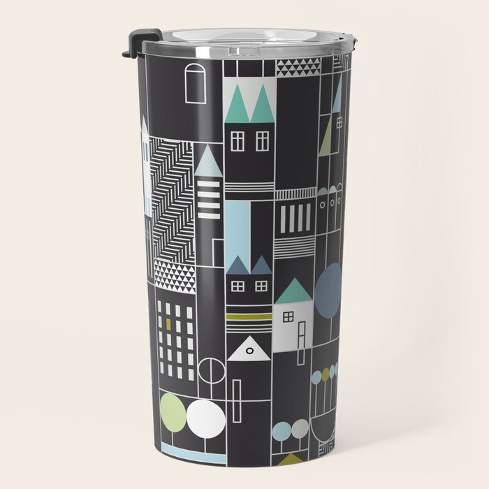 City life blocks moonless night Travel Mug Gallery Image 3