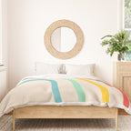 Abstract Pastel Rainbow Lines Duvet Cover Gallery Image 3