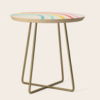 Abstract Pastel Rainbow Lines Side Table Gallery Image 1