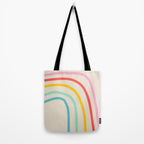 Abstract Pastel Rainbow Lines Tote Bag Gallery Image 2