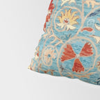 Antique Uzbekistan Blue Ground Suzani Pillow Sham Gallery Image 4