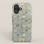 Antique Uzbekistan Blue Ground Suzani iPhone Case Gallery Image 1
