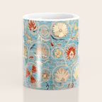 Antique Uzbekistan Blue Ground Suzani Coffee Mug Gallery Image 4