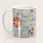 Antique Uzbekistan Blue Ground Suzani Coffee Mug Gallery Image 3