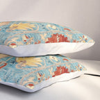 Antique Uzbekistan Blue Ground Suzani Pillow Sham Gallery Image 3