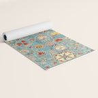 Antique Uzbekistan Blue Ground Suzani Yoga Mat Gallery Image 2