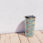 Antique Uzbekistan Blue Ground Suzani Travel Mug Gallery Image 4