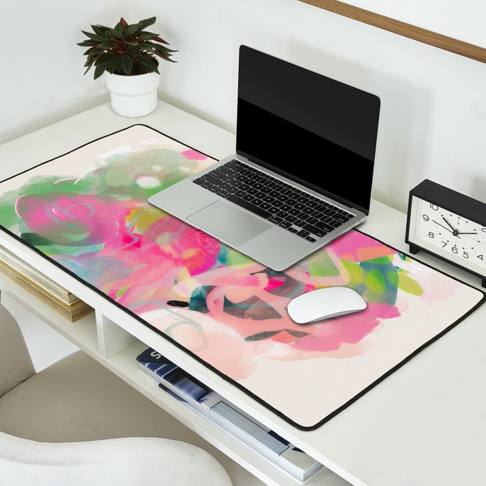 floral abstract bouquet Desk Mat Gallery Image 2