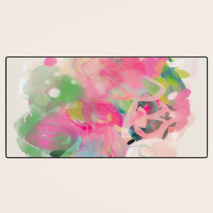 floral abstract bouquet Desk Mat Gallery Image 3