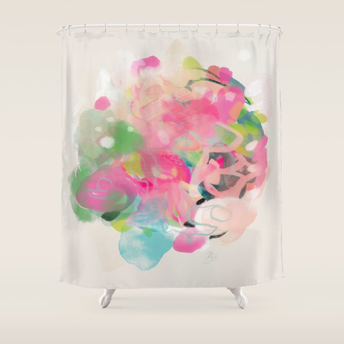 floral abstract bouquet Shower Curtain Gallery Image 1