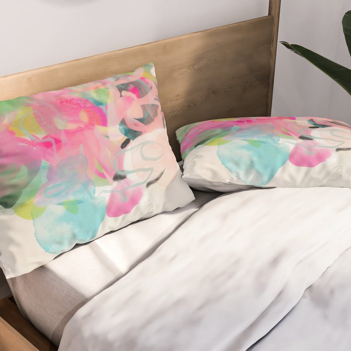 floral abstract bouquet Pillow Sham Gallery Image 2