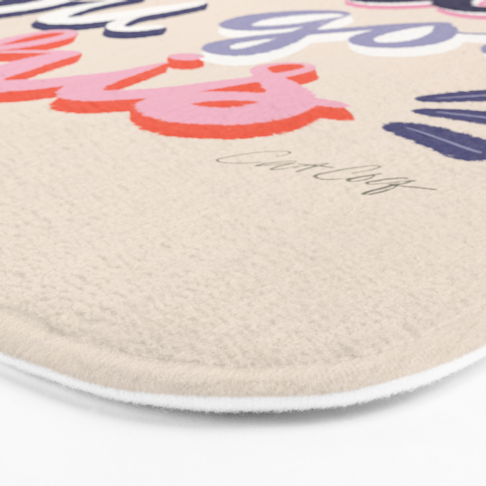 Girl You Got This - Navy & Red Palette Bath Mat Gallery Image 3
