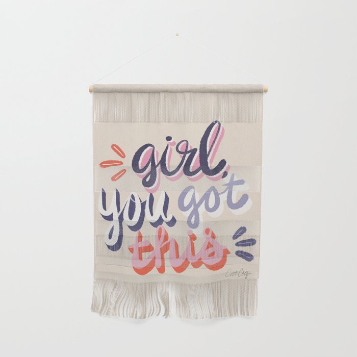 Girl You Got This - Navy & Red Palette Wall Hanging Gallery Image 1