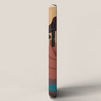 Jungle Leopard with Tropical Leaves in Earthy Colors iPhone Case Gallery Image 2