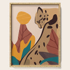 Jungle Leopard with Tropical Leaves in Earthy Colors Serving Tray Gallery Image 1