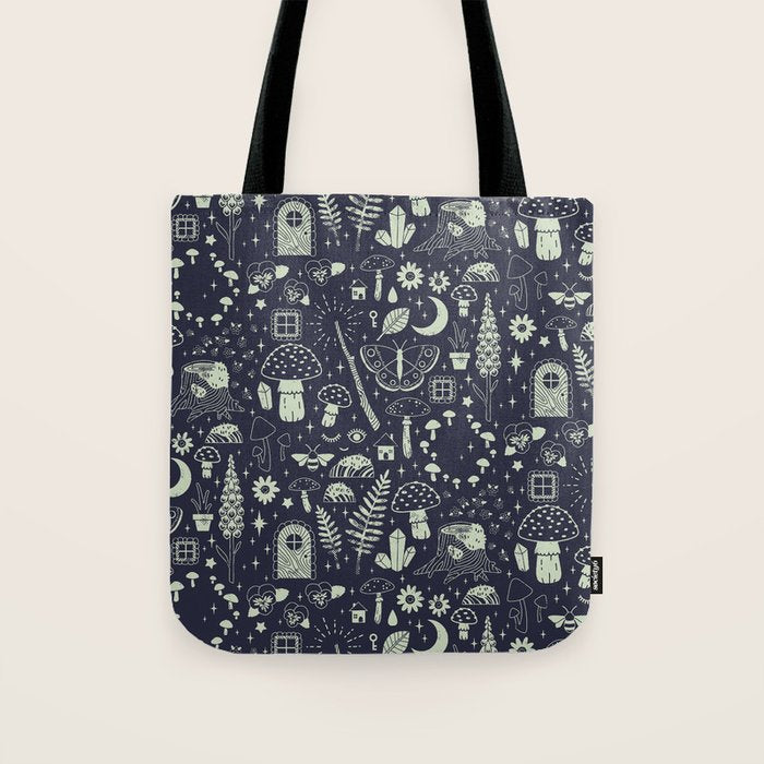 Fairy Garden: Midnight Tote Bag Gallery Image 1