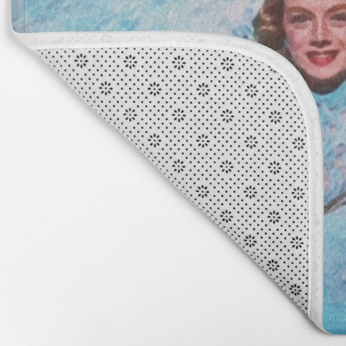 Sisters - White Christmas - Watercolor Bath Mat Gallery Image 2