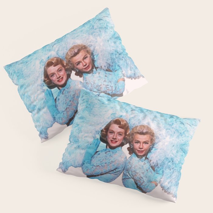 Sisters - White Christmas - Watercolor Pillow Sham Gallery Image 3
