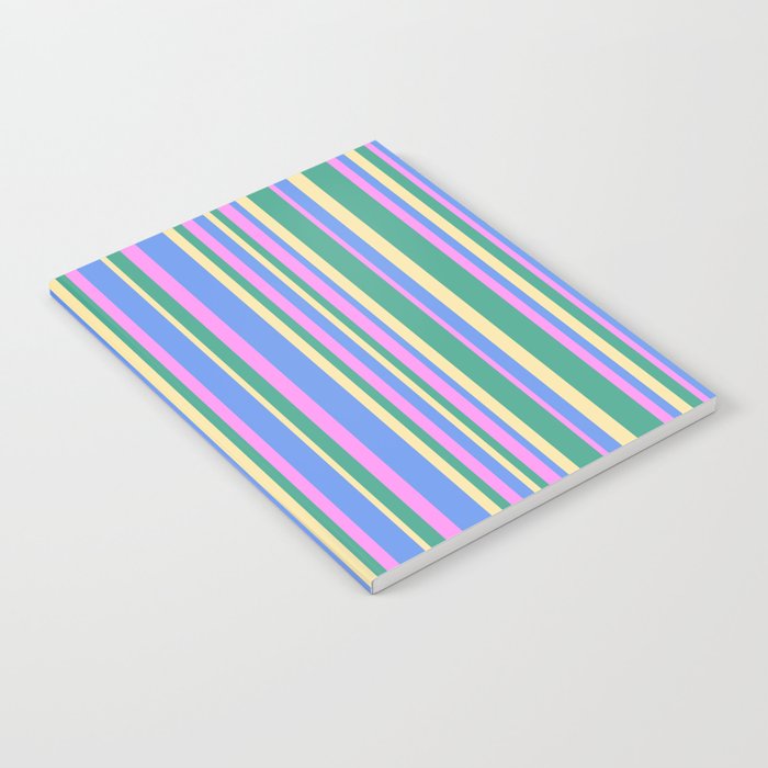 Classic Stripes XV - 90s Pastel Notebook Gallery Image 1