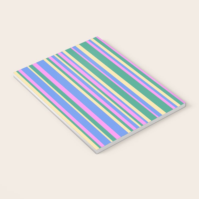 Classic Stripes XV - 90s Pastel Notebook Gallery Image 3