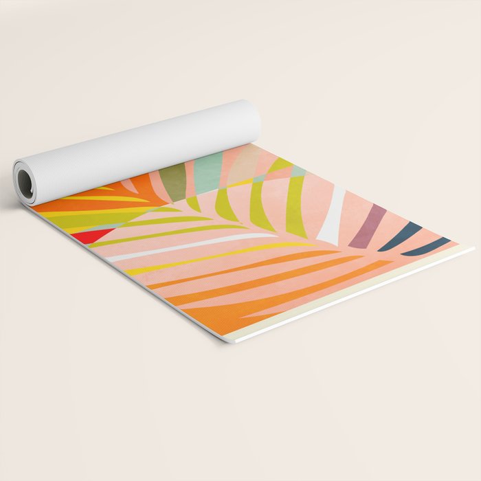 minimal leaf tropical spring Yoga Mat Gallery Image 2