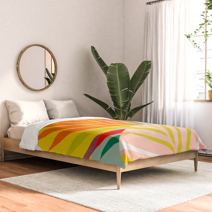 minimal leaf tropical spring Comforter Gallery Image 2