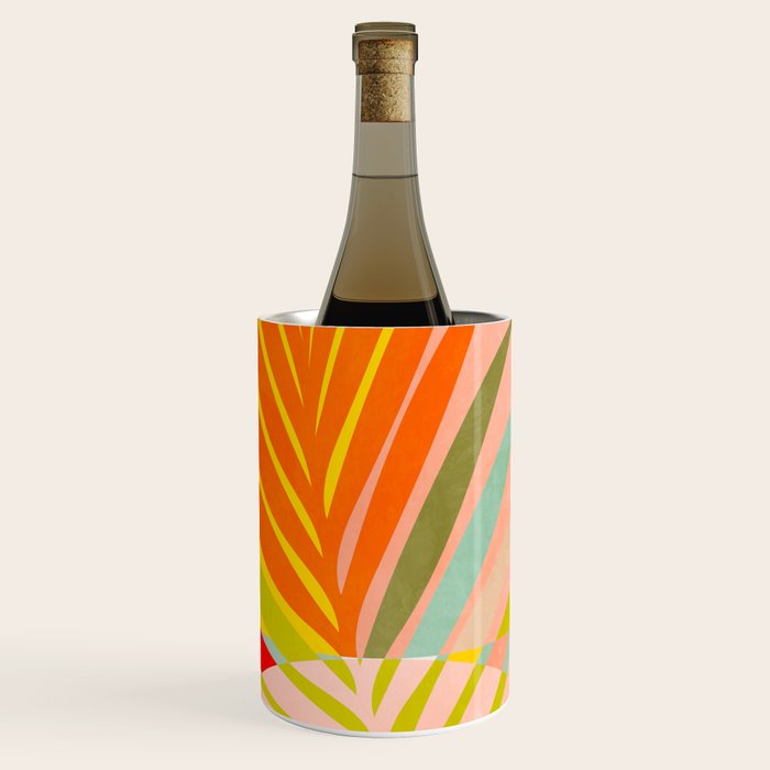 minimal leaf tropical spring Wine Chiller Gallery Image 1